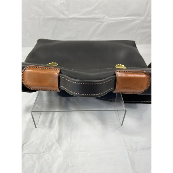blueberry craft studio messenger handmade Chocolate Brown breifcase